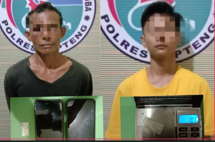 Foto kedua pelaku dan barang bukti