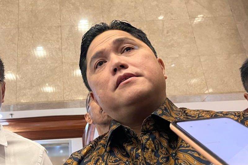 Menteri Badan Usaha (BUMN) Erick Thohir saat ditemui di Gedung DPR RI